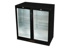 Gastro-Cool UC200 Barkühlschrank 208 Liter Klapptüren schwarz, LED, unterbaufähig