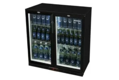 Gastro-Cool UC200 Barkühlschrank 208 Liter Klapptüren schwarz, LED, unterbaufähig