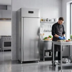 Gastronomie Kühlschrank ECO 700 GN 2/1 Monoblock , 616 Liter Kühlraumvolumen, 3 verstellbare Einlegeböden, Robuste Bauweise, Edelstahl