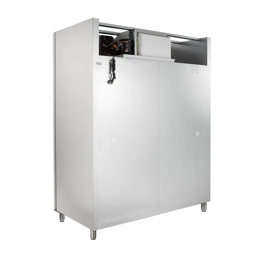 Gastronomie Kühlschrank ECO 1400 GN 2/1 Monoblock, 1350 Liter Kühlraumvolumen, 6 verstellbare Einlegeböden, Robuste Bauweise, Edelstahl