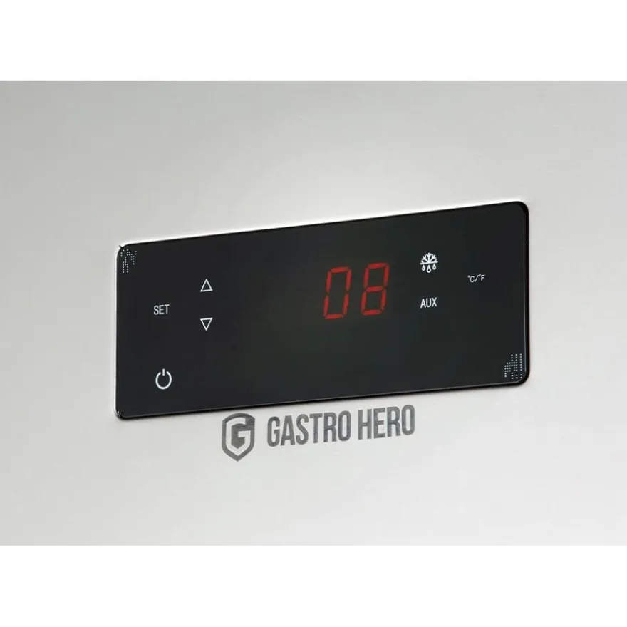 Gastronomie Tiefkühlschrank ECO 700 GN 2/1 Monoblock, 616 Liter Kühlraumvolumen, 3 verstellbare Einlegeböden, Robuste Bauweise, Edelstahl