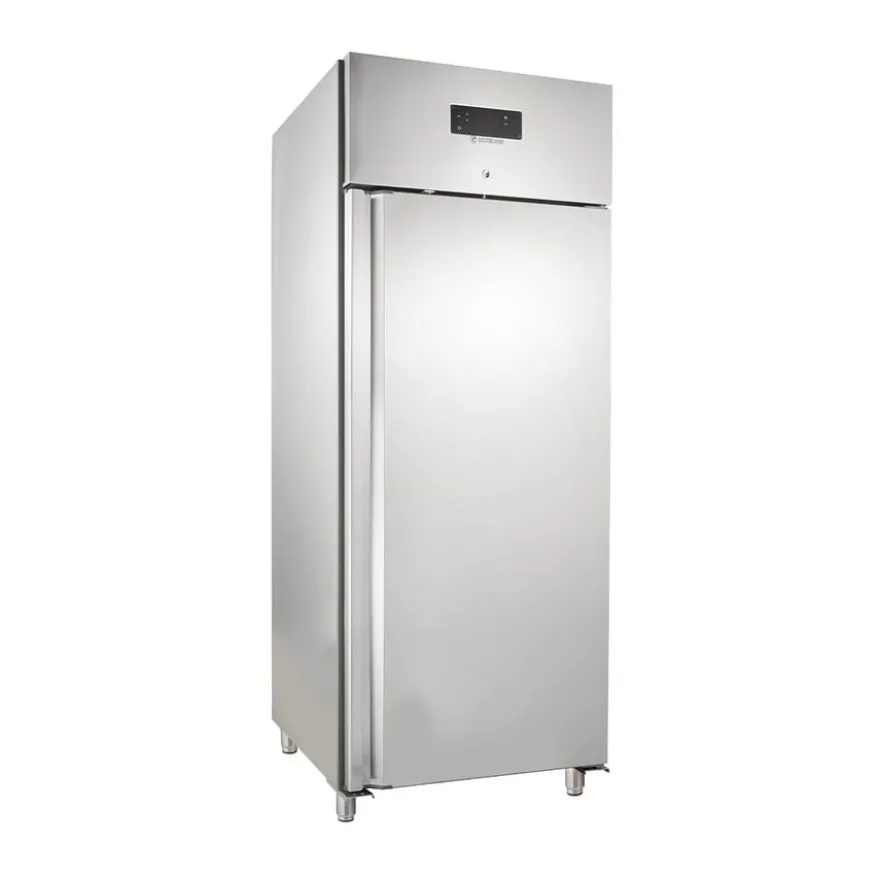 Gastronomie Tiefkühlschrank ECO 700 GN 2/1 Monoblock, 616 Liter Kühlraumvolumen, 3 verstellbare Einlegeböden, Robuste Bauweise, Edelstahl