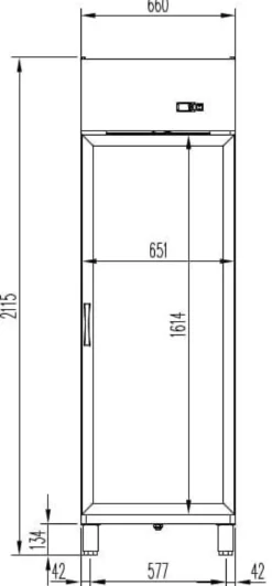 Gastro Tiefkühlschrank Profi 700 GN 2/1 Superior mit 1 Glastür, 610 Liter Kühlraumvolumen, Made in Europe