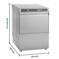 Geschirrspülmaschine ECO 50x50 cm Korbmaß, mit Reiniger- & Klarspüldosierer, mit Ablaufpumpe & Enthärter, Made in Europe, 400 Volt