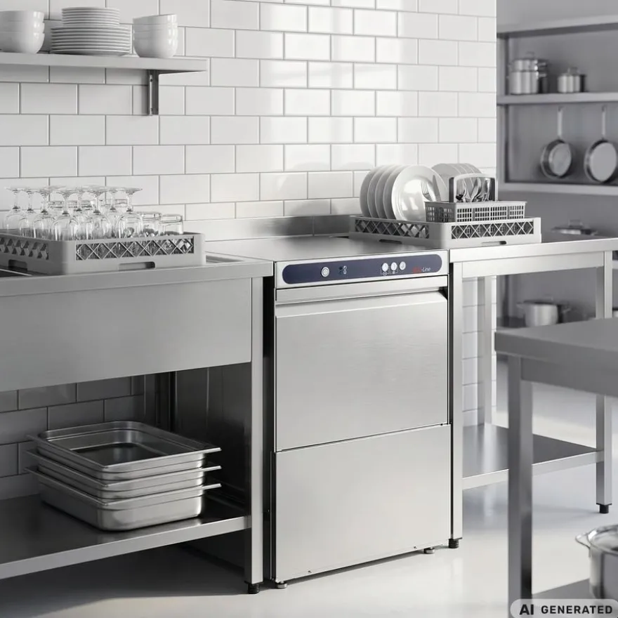 Geschirrspülmaschine ECO 50x50 cm Korbmaß, mit Reiniger- & Klarspüldosierer, mit Ablaufpumpe & Enthärter, Made in Europe, 230 Volt