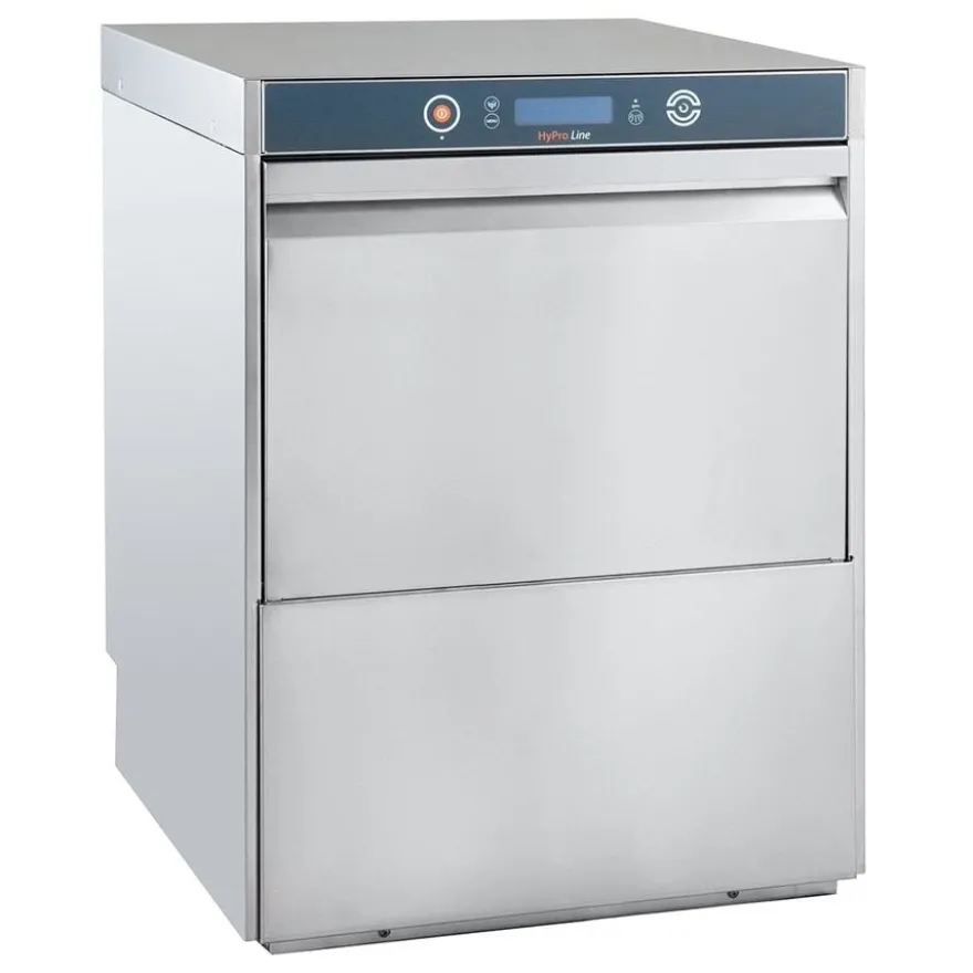 Geschirrspülmaschine HYPRO Digital 50 SL 50x50 cm Korbmaß, mit Reiniger- & Klarspüldosierer, mit Ablaufpumpe, Drucksteigerungspumpe Made in Europe, 230 Volt