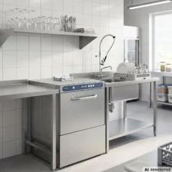Geschirrspülmaschine PROFI Digital 50 SLE 50x50 cm Korbmaß, mit Reiniger- & Klarspüldosierer, mit Ablaufpumpe & Enthärter, Made in Europe, 230 Volt