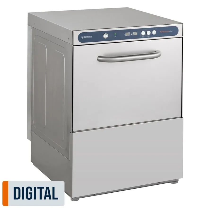 Geschirrspülmaschine PROFI Digital 54 SL 50x50 cm Korbmaß, mit Reiniger- & Klarspüldosierer, mit Ablaufpumpe, Made in Europe, 400 Volt