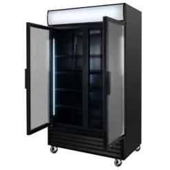 Getränkekühlschrank ECO 1000 mit Klapptüren und Leuchtaufsatz