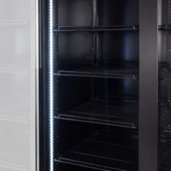 Getränkekühlschrank ECO 1000 mit Klapptüren und Leuchtaufsatz