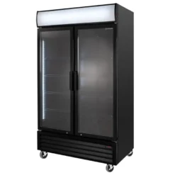 Getränkekühlschrank ECO 1000 mit Klapptüren und Leuchtaufsatz