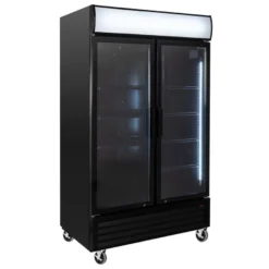 Getränkekühlschrank ECO 1000 mit Klapptüren und Leuchtaufsatz