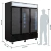Getränkekühlschrank ECO 1500 mit Klapptüren und Leuchtaufsatz