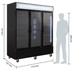 Getränkekühlschrank ECO 1500 mit Klapptüren und Leuchtaufsatz