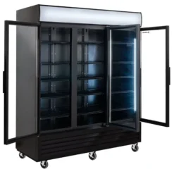 Getränkekühlschrank ECO 1500 mit Klapptüren und Leuchtaufsatz