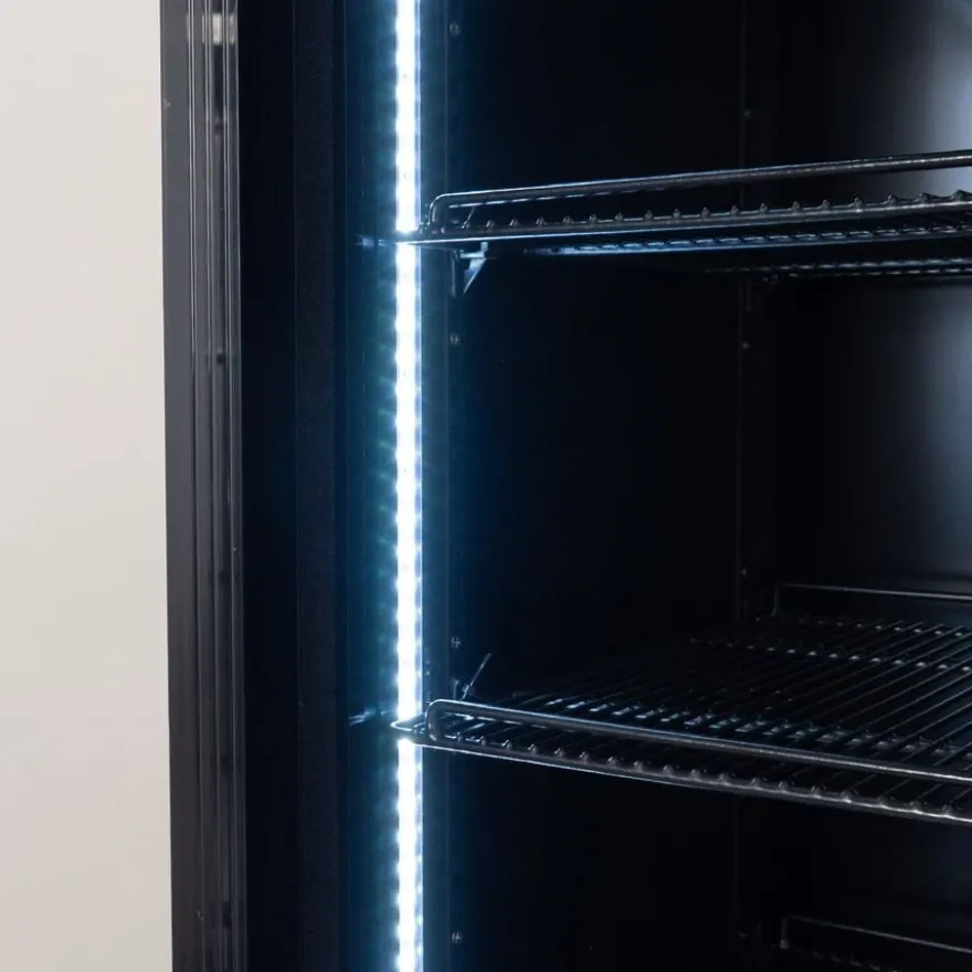 Getränkekühlschrank ECO 1000 mit Schiebetüren und Leuchtaufsatz