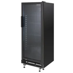 Getränkekühlschrank GKSE230, 230 Liter Kühlraumvolumen, 4 verstellbare Einlegeböden, Innenbeleuchtung, Abschließbar, Schwarz
