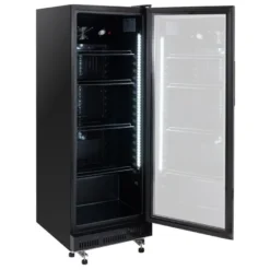 Getränkekühlschrank GKSE230, 230 Liter Kühlraumvolumen, 4 verstellbare Einlegeböden, Innenbeleuchtung, Abschließbar, Schwarz