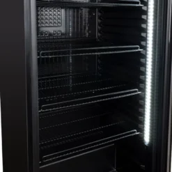 Getränkekühlschrank GKS-230, 230 Liter Kühlraumvolumen, 4 verstellbare Einlegeböden, Innenbeleuchtung, Abschließbar, Schwarz