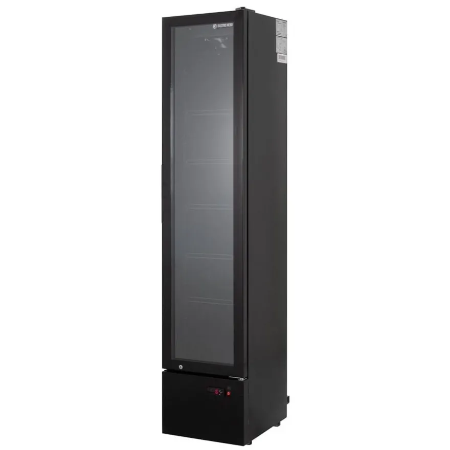 Getränkekühlschrank GKS-160 Slim, 160 Liter Kühlraumvolumen, Innenbeleuchtung, schwarz