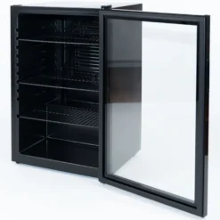 Getränkekühlschrank mit Glastür – 115 L – schwarz