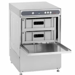 Gläserspülmaschine ECO 40x40 cm Korbmaß, mit Reiniger- & Klarspüldosierer, mit Ablaufpumpe & Enthärter, Made in Europe, 230 Volt