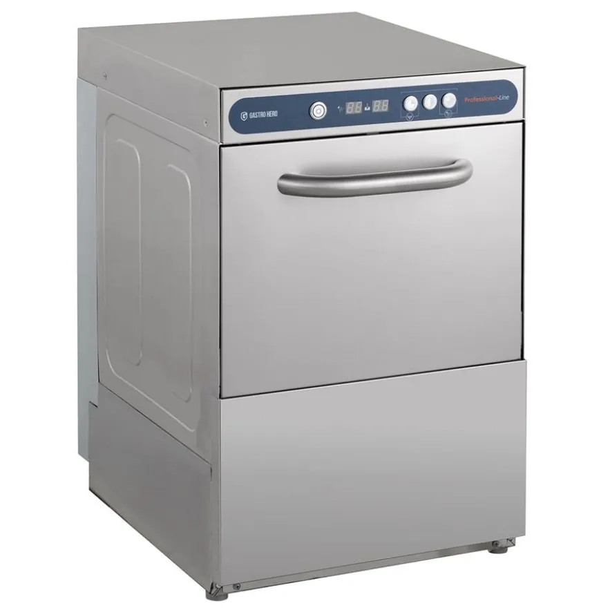 Gläserspülmaschine PROFI Digital 40 SL 40x40 cm Korbmaß, mit Reiniger- & Klarspüldosierer, mit Ablaufpumpe, Made in Europe, 230 Volt