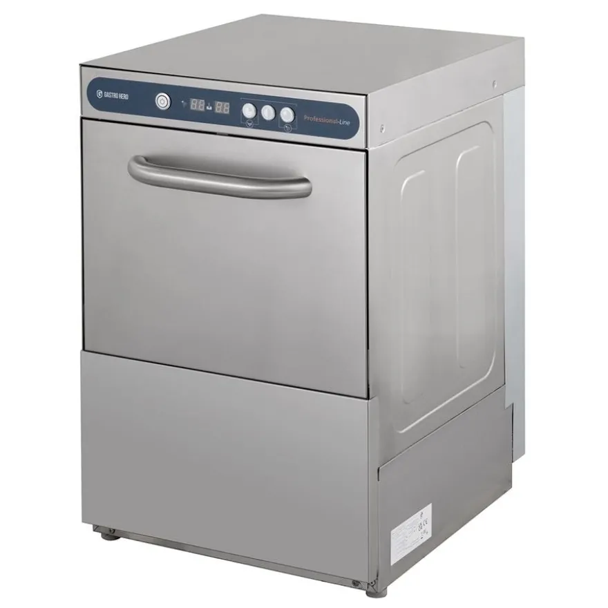 Gläserspülmaschine PROFI Digital 40 SL 40x40 cm Korbmaß, mit Reiniger- & Klarspüldosierer, mit Ablaufpumpe, Made in Europe, 230 Volt