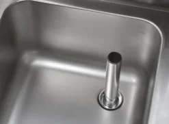 Handwasch-Ausgussbeckenkombination Basic 1, Kalt- und Warmwasserhahn
