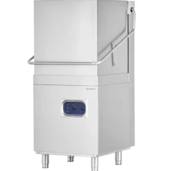Haubenspülmaschine ECO 50x50 cm Korbmaß, mit Reiniger- & Klarspüldosierer, mit Ablaufpumpe, Made in Europe, 400 V