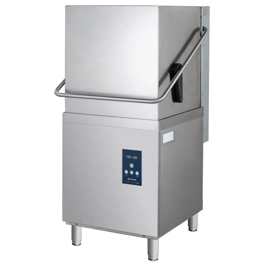 Haubenspülmaschine PROFI Digital 54 SLE 50x50 cm Korbmaß, mit Reiniger- & Klarspüldosierer, mit Ablaufpumpe & Enthärter, Made in Europe, 400 Volt