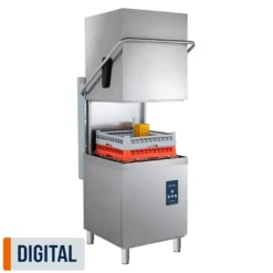 Haubenspülmaschine PROFI Digital 54 SLE 50x50 cm Korbmaß, mit Reiniger- & Klarspüldosierer, mit Ablaufpumpe & Enthärter, Made in Europe, 400 Volt