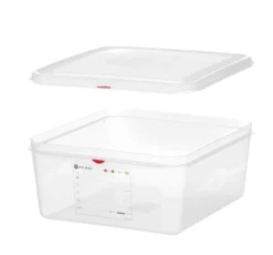 Hendi GN-Behälter mit Deckel und HACCP-Clips, GN 2/3, 150 mm, 13,5 L, PP