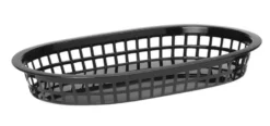 Hendi Servierkörbe im Fastfood-Stil, Schwarz, 6 Stk., 275x175x(H)38mm
