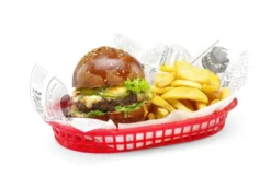 Hendi Servierkörbe im Fastfood-Stil, Schwarz, 6 Stk., 275x175x(H)38mm