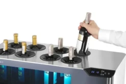 Hendi Theken-Weinkühler Arktic Cellar, 2 Zonen, 8 Flaschen, Schwarz