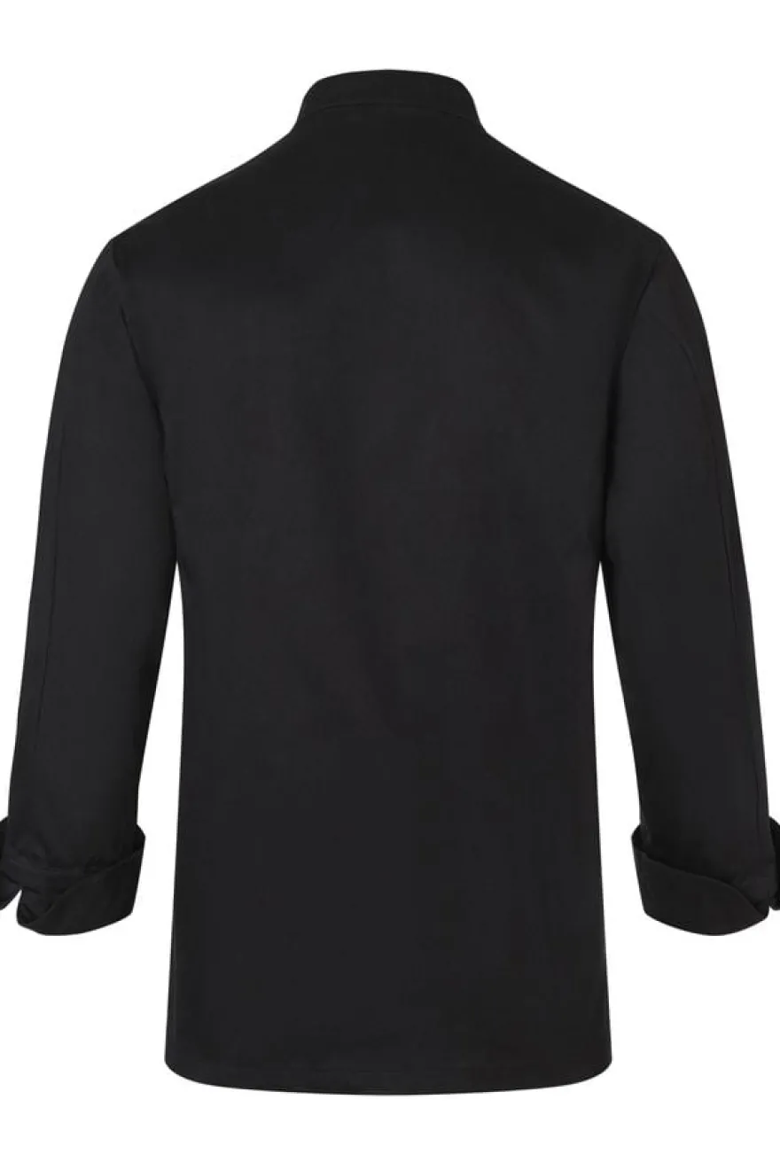 Herrenkochjacke Basic, Kugelknöpfe, schwarz, Größe: XL