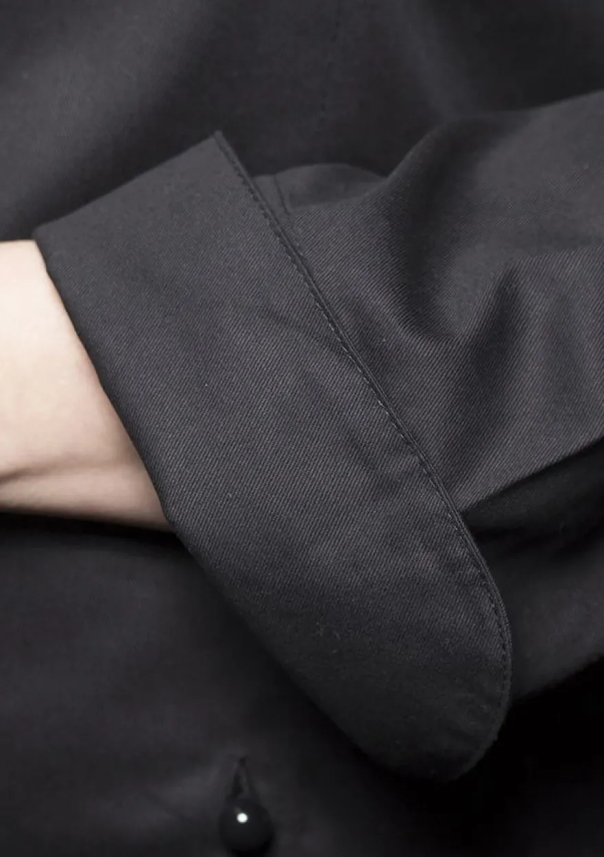 Herrenkochjacke Basic, Kugelknöpfe, schwarz, Größe: XL