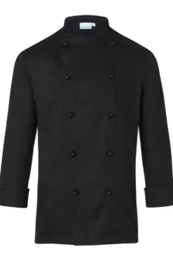 Herrenkochjacke Basic, Kugelknöpfe, schwarz, Größe: XL