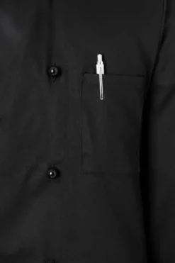 Herrenkochjacke Basic, Kugelknöpfe, schwarz, Größe: XL