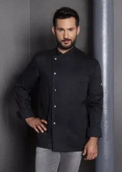 Herrenkochjacke Lars, schwarz, Größe: 58