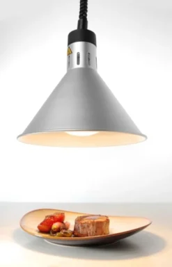 Höhenverstellbare Wärmelampe, konisch - Silber