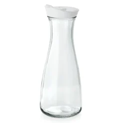 Karaffe mit Deckel, 1,0 ltr., weiß, Ø 6,7 cm, Glas