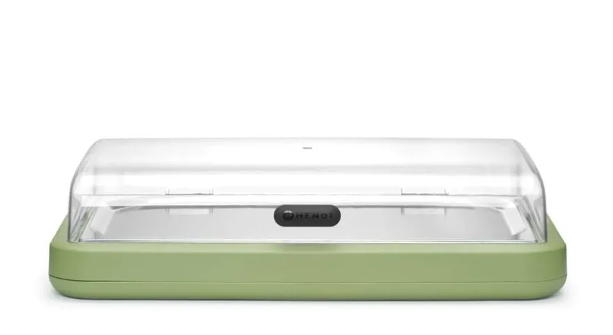 Kühldisplay UNIQ, HENDI, designed by Robert Bronwasser, GN 1/1, Grün, 593x389x(H)147mm