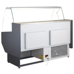 Kühltheke PROFI 250 - rundes Frontglas, 2525 mm, mit LED-Beleuchtung