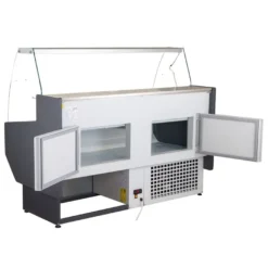 Kühltheke PROFI 250 - rundes Frontglas, 2525 mm, mit LED-Beleuchtung