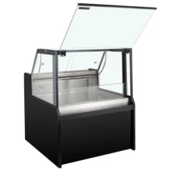 Kühltheke TITAN 1935 mm schwarz, LED-Beleuchtung, gekühlter Unterbau