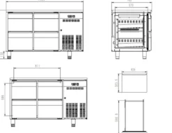 Kühltisch ECO 0/4 - GN 1/1