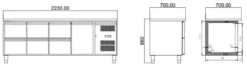 Kühltisch ECO 1/6 - GN 1/1