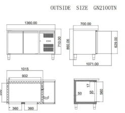 Kühltisch ECO 2/0 - GN 1/1